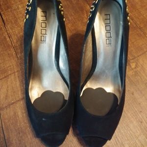 Moda Black studded heels 9m